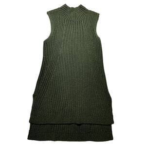 Free People Green Sleeveless Sweater Dress